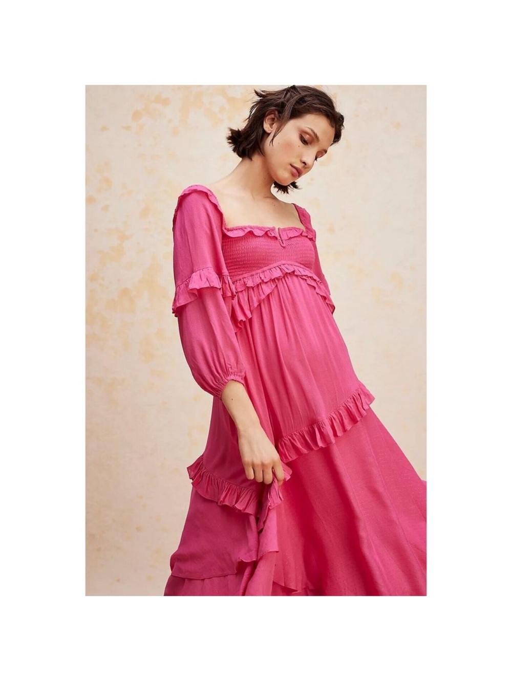 NWT Spell & The gypsy size XS Clementine mermaid maxi dress in flamingo pink